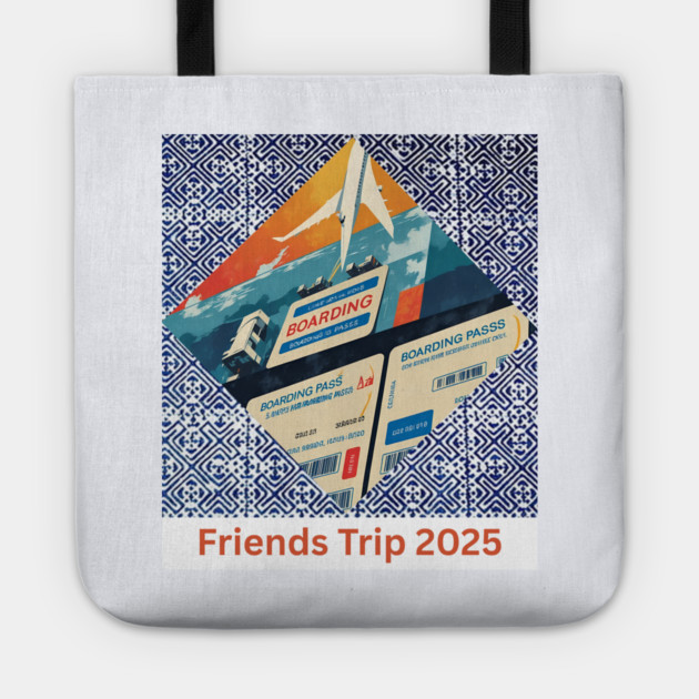 Friends Trip 2025 – Indigo Khajua Tribal Vibes Tote by Pimcolle
