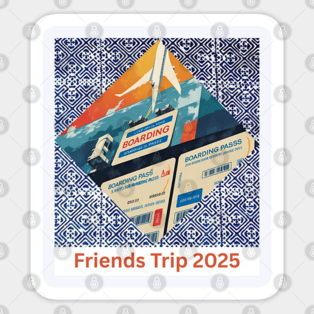 Friends Trip 2025 – Indigo Khajua Tribal Vibes Sticker by Pimcolle