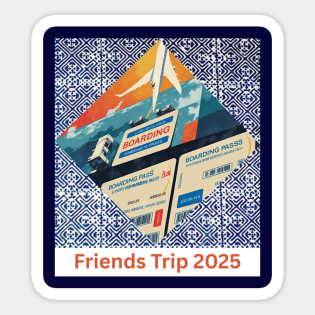 Friends Trip 2025 – Indigo Khajua Tribal Vibes Magnet by Pimcolle