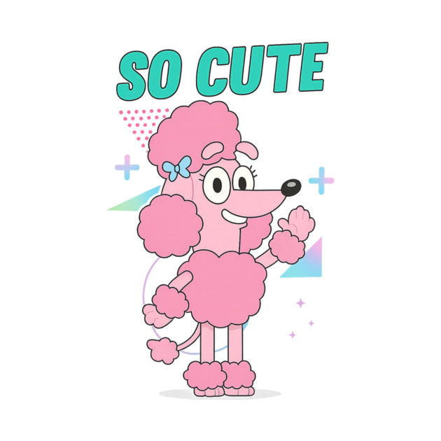 So Cute Coco Shirt – Pink Poodle Bluey Friend Tee for Stylish Girls Kids