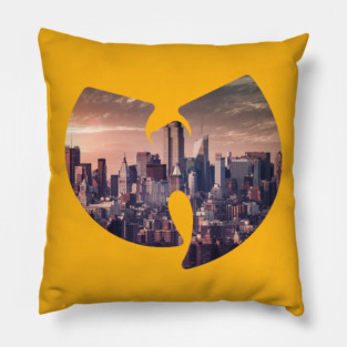 Wutang Vintage, Wutang!, Wu tang Clan Vintage t-shirt - new york city skyline vintage, Hip-Hop Pillow