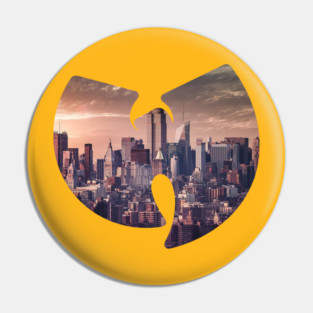 Wutang Vintage, Wutang!, Wu tang Clan Vintage t-shirt - new york city skyline vintage, Hip-Hop Pin