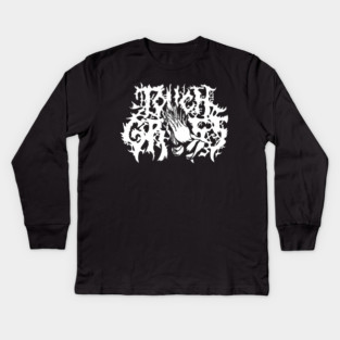 Touch Grass – Corpse Bloom Edition Kids Long Sleeve T-Shirt