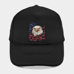 Bald Eagle T-Shirt, Independence Day T-Shirt, American Flag Colors, Veterans Gift, Family Barbecue Happy Bald Eagle in Flowers, A Smile is the Best Medicine, Healing Pictures, Recovery, Healing Smiles, Happiness in the Little Things, Independence Day, USA Hat