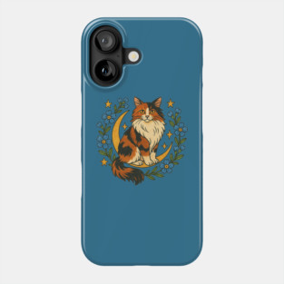 Calico Cat Moon Phone Case