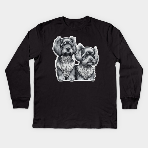 Yorkie Charm – Long Hair and Short Legs Kids Long Sleeve T-Shirt by IamActiveDog