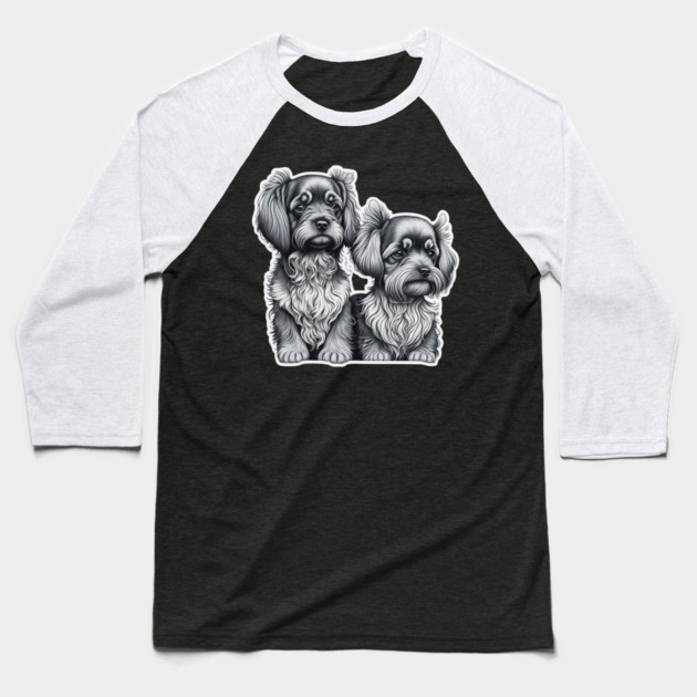 Yorkie Charm – Long Hair and Short Legs Baseball T-Shirt by IamActiveDog