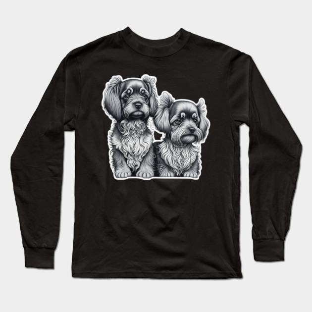 Yorkie Charm – Long Hair and Short Legs Long Sleeve T-Shirt by IamActiveDog