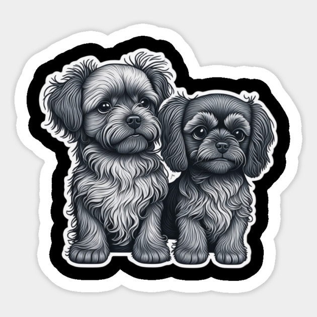 Long Haired Yorkie Terrier – Cute and Fluffy Sticker by IamActiveDog