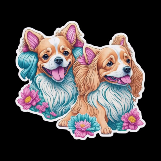 Cartoon Style Long Haired Dogs – Small and Fluffy Friends by IamActiveDog