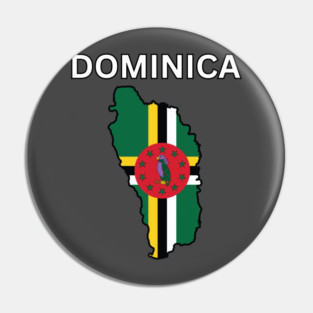 Dominica Flag Map Pin