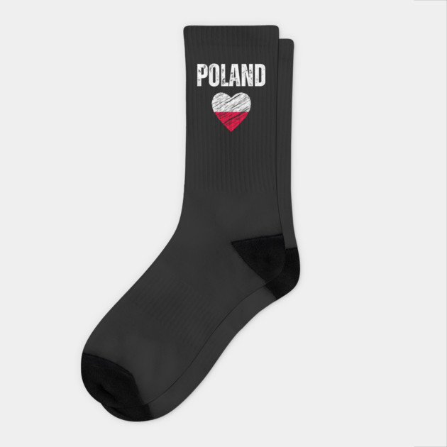Poland flag, Poland heart Socks by eka123