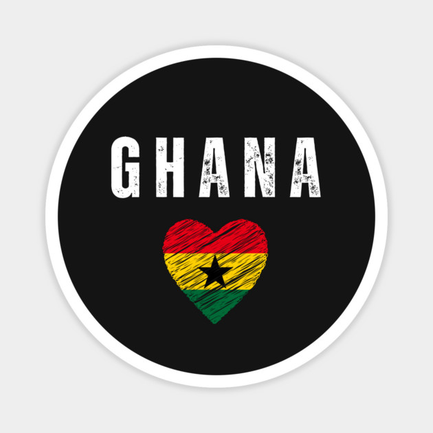 Ghana flag, ghana heart Magnet by eka123