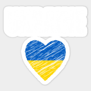 Ukraine flag, Ukraine heart Sticker