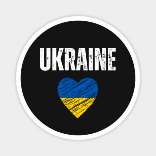 Ukraine flag, Ukraine heart Magnet