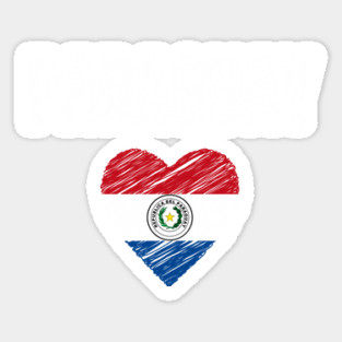 Paraguay flag, Paraguay heart Magnet