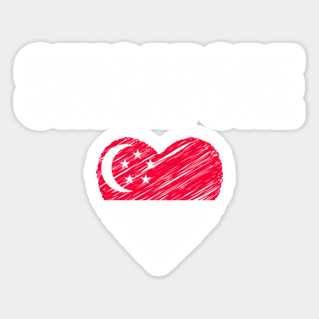 Singapore flag, Singapore heart Magnet by eka123