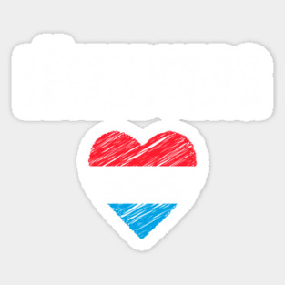 Luxembourg flag, Luxembourg heart Magnet