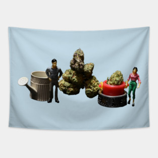 How Does Your Garden Grow - Weed Design Tapestry