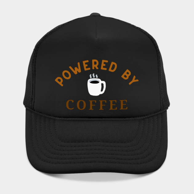 Powered by Coffee – Fun Coffee Lover Art – Caffeine Addict Mug, Sticker, and Hat Design by DonWillisJrArt