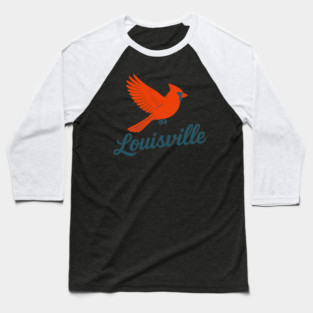 Louisville Cardinal – Bold Red Bird Retro Design Baseball T-Shirt