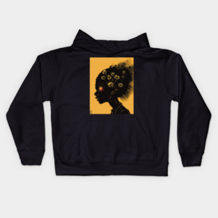 Burning Blooms of Imagination Kids Hoodie