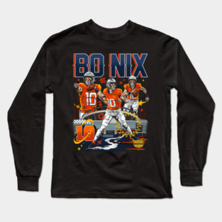 Bo Nix Denver Collage Long Sleeve T-Shirt
