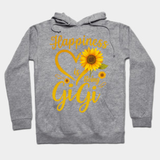 Happiness Is Being a Gigi – Cute Sunflower Grandma Tee Hoodie