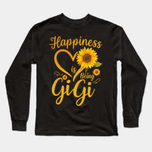 Happiness Is Being a Gigi – Cute Sunflower Grandma Tee Long Sleeve T-Shirt