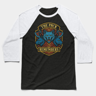 The Pack Remembers Wolves Wargaming Baseball T-Shirt