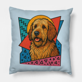 Retro 90s Otterhound Vintage Dog Pillow