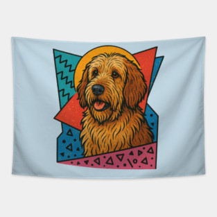 Retro 90s Otterhound Vintage Dog Tapestry