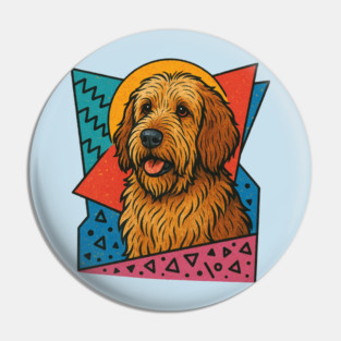 Retro 90s Otterhound Vintage Dog Pin