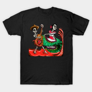 Day of the dead dance - dia de los muertos baile T-Shirt