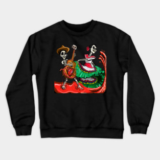 Day of the dead dance - dia de los muertos baile Crewneck Sweatshirt