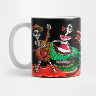 Day of the dead dance - dia de los muertos baile Mug
