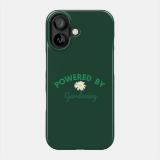 Powered by Gardening – Daisy Flower Plant Lover Design – Cute Cottagecore Nature Gift Phone Case