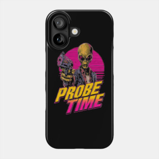 Probe Time - Retro Alien Sci-Fi T-Shirt Phone Case