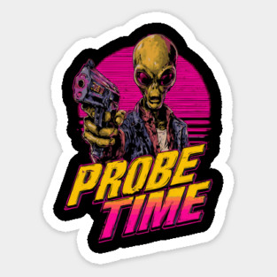 Probe Time - Retro Alien Sci-Fi T-Shirt Magnet