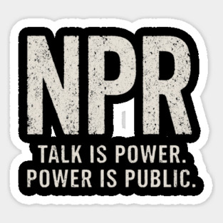 NPR-White-Grunge Sticker