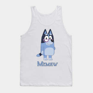 Cute Bluey Memaw Vintage Cartoon Tank Top