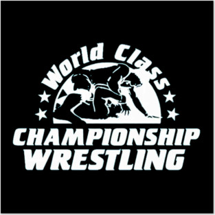 WCCW World Class Championship Wrestling WHITE Posters and Art