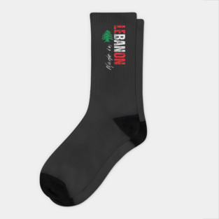Lebanon flag, lebanese flag Socks