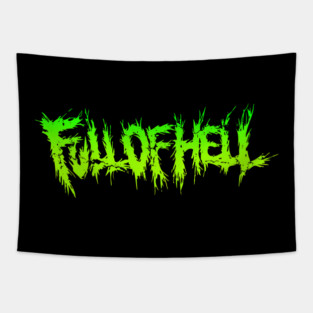 Full of Hell – Noisegrind Logo in Toxic Green Chaos Tapestry