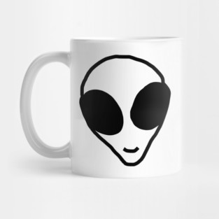 Science Fiction Cute Alien Head Cartoon Mug