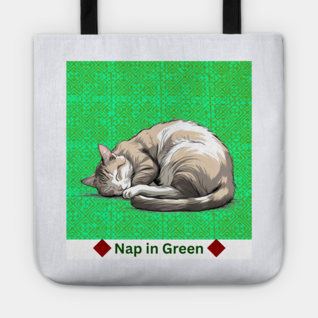 Nap in Green – Hmong Pattern Serenity Tote by Pimcolle