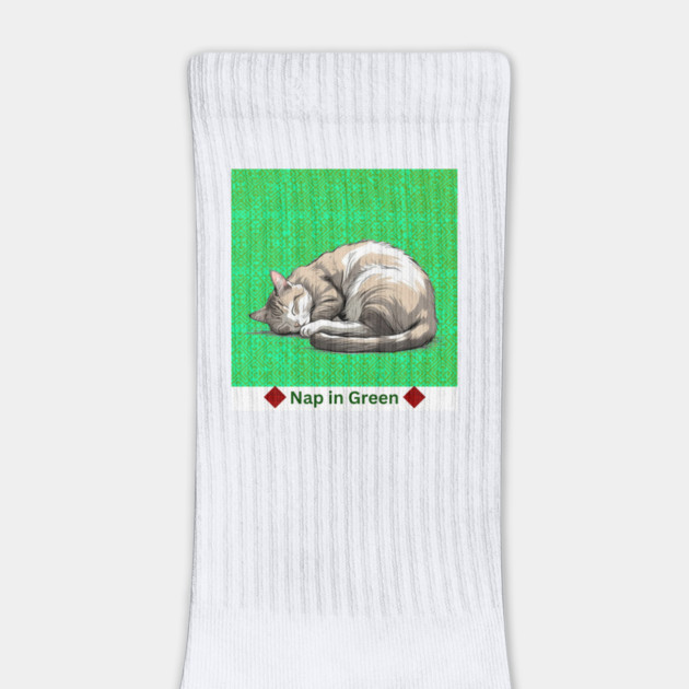 Nap in Green – Hmong Pattern Serenity by Pimcolle