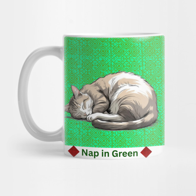 Nap in Green – Hmong Pattern Serenity by Pimcolle