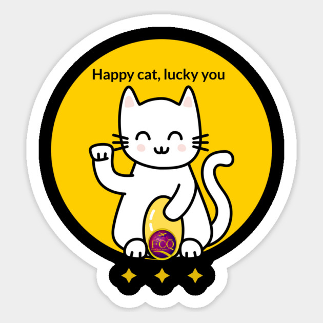 Happy Cat Sticker by FirstClassQueen