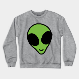 Cute Alien Head Crewneck Sweatshirt